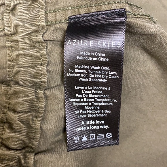 Aritzia Azure Skies Army Green Trooper Utility Hooded Fall Jacket Size S - Picture 15 of 16